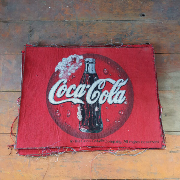 Embroidered Coca Cola Fabric Pieces