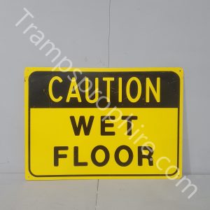 Metal Caution Wet Floor Sign