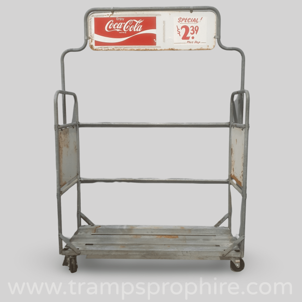 American Grocery Store Coca Cola Display Cart