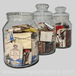 Glass Jars Filled With Matchbooks