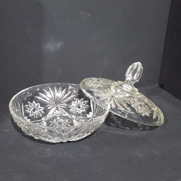 Cut Glass Bowl With Lid