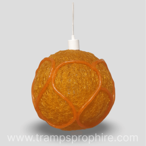 Orange Spaghetti Spun Hanging Light