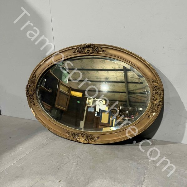 Gold Framed Oval Mirror