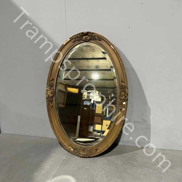 Gold Framed Oval Mirror