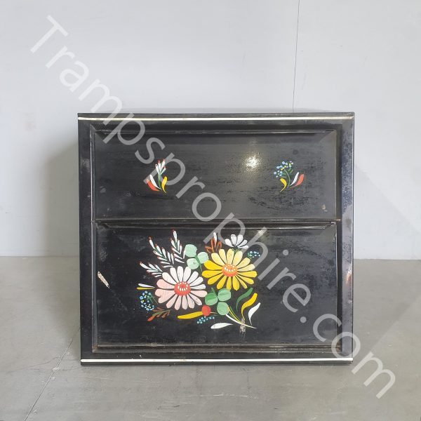 Black Floral Bread Bin