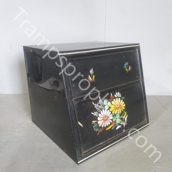 Black Floral Bread Bin