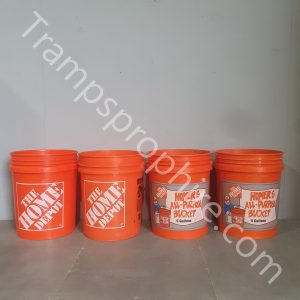 Orange Home Depot Plastic Buckets