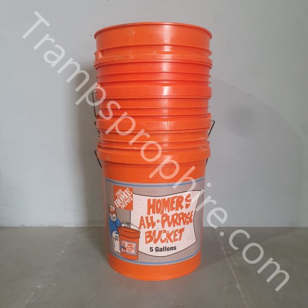 Orange Home Depot Plastic Buckets