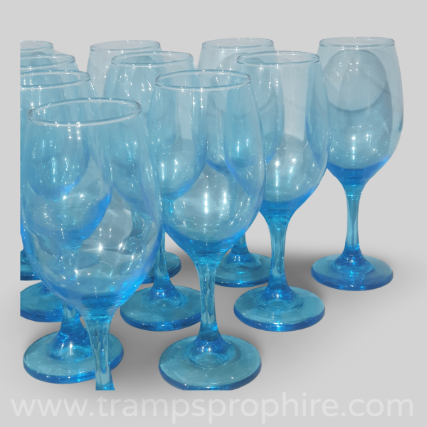 Light Blue Wine Glasses