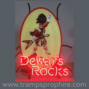 Dewar's Rocks Neon Sign