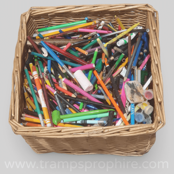 Basket of Children's Art Supplies