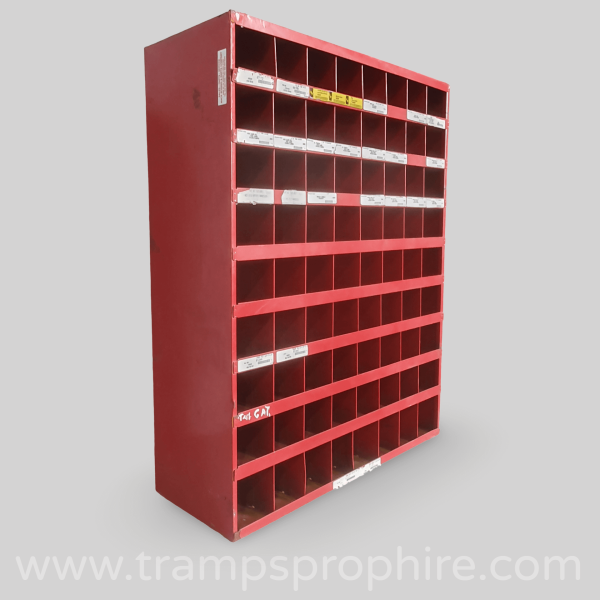 Red  Pigeon Hole Workshop Storage Unit