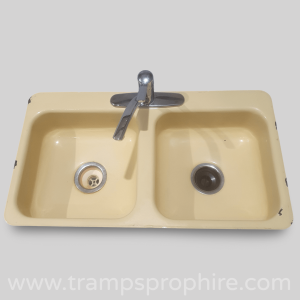 Double Kitchen Sink Yellow