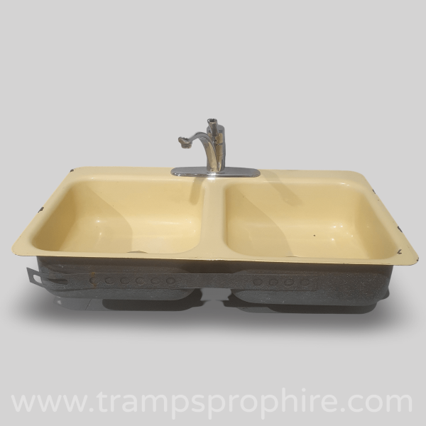 Double Kitchen Sink Yellow