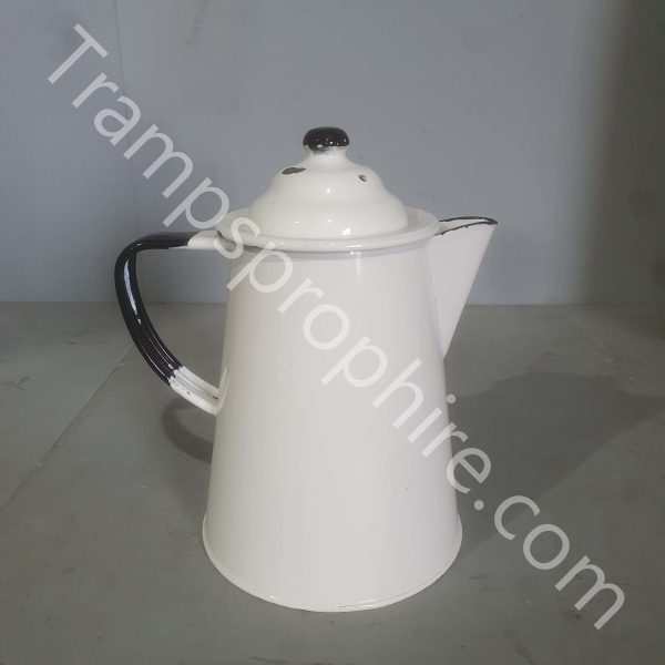 Enamel Coffee Pot White