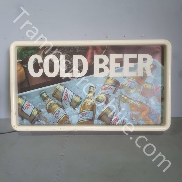 Miller Cold Beer Back Lit Sign