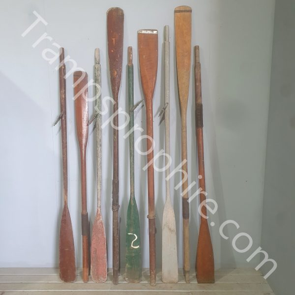 Vintage Wooden Boat Oars