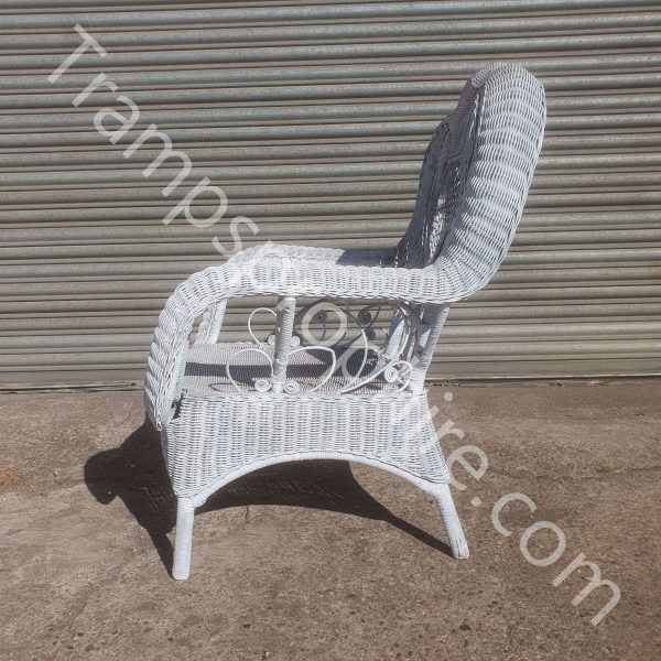 White Wicker Garden Sofa Set