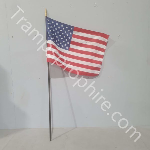 American 50 Star Flag On Stick