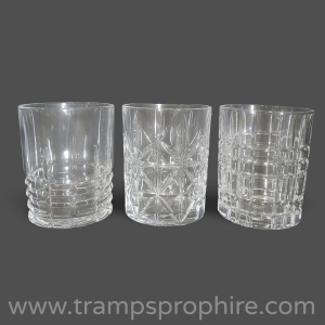 Assorted Cut Glass Lowball Glasses