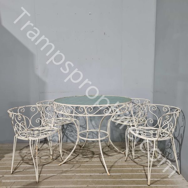 Garden Table And Chairs Set White