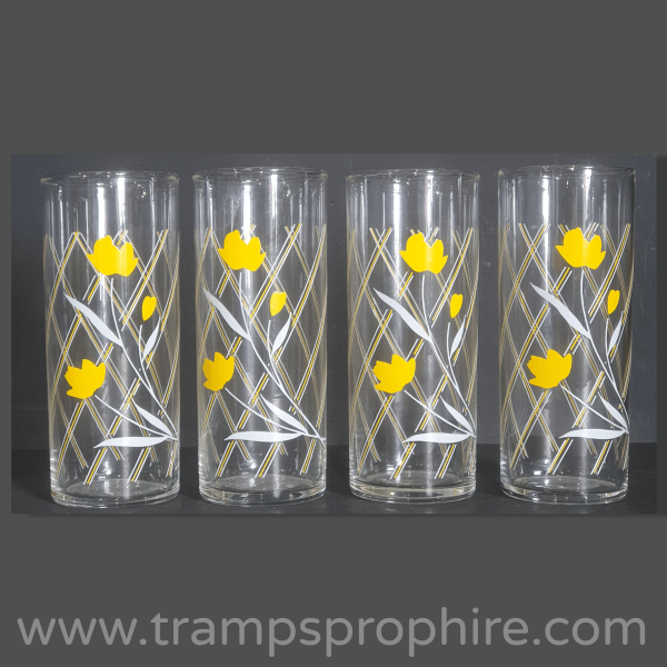 Highball Glasses Floral