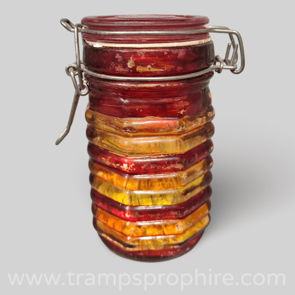 Red And Yellow Storage Jar